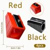 TAYCZGQL 4 Pack Carpenter Pencil Sharpener Large Jumbo Wide for Flat Carpenters Lumber Construction Pencils Rectangle Square Rectangular