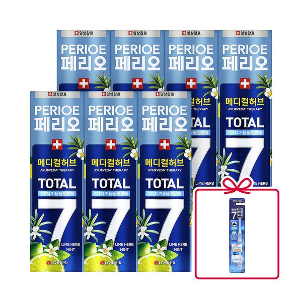 Perio Total 7 Medical Herb Lime Herb Toothpaste 100g, 7 pieces