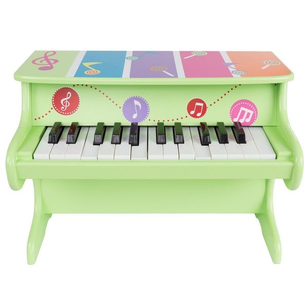 25-Key Wooden Baby Piano Colorful Kids Musical Toy Durable Pinewood 17In