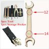 5x Motorcycle Tool Kit Screwdriver Spanner Spark Plug Socket Wrench+Storage Bag