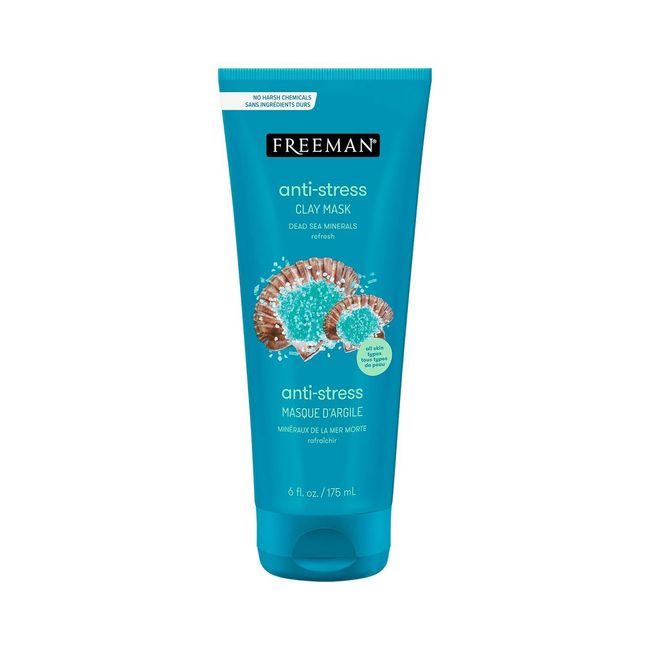 Freeman Anti-Stress Clay Facial Mask with Dead Sea Minerals, Balancing and