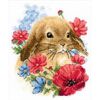 Riolis Rabbit in Flowers Counted Cross Stitch Kit
