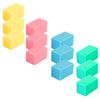 CanDo Hand Therapy Blocks 12 Pack Multi Resistance for Grip Strengthening