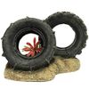 SLOCME Aquarium Tyre Decorations - Resin Material Tyre Decorations，Fish Tank Tyre Ornament Aquarium Environment Friendly Decorations