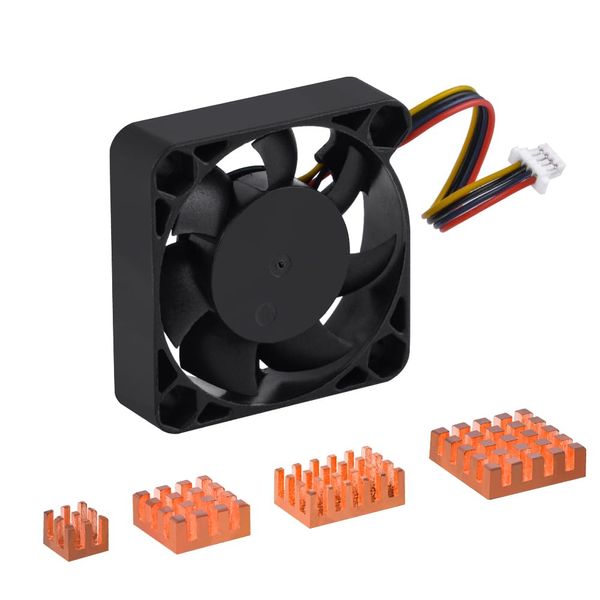 GeeekPi 40mm Cooling Fan & Copper Heatsink pack Cooler Cooling Kit for Rasperry Pi 5, Rasperry Pi 5 heatsink kit, Rasperry Pi 5 Cooler Kit, Rasperry Pi 5 Heatsink Cooler Kit