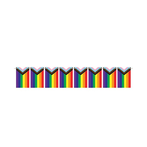 Beistle 53959 Rainbow Pride Pennant Streamer Banner Bunting