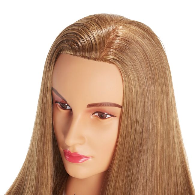 26-28 Cosmetology Mannequin Head Human Hair Hairdressing Training Model  Doll