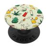 Cannabis Pattern with Bong, Joint, Buds, Weed Leaf & Pizza PopSockets Swappable PopGrip