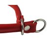 Round Genuine Rolled Leather Choke Dog Collar 19" Long Red