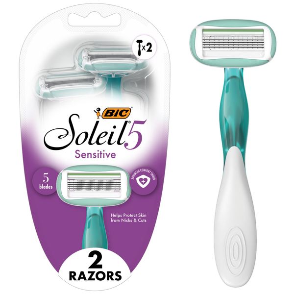 BIC Soleil Sensitive Advanced Disposable Women's Shaving Razors, 2-Count