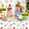 CODKU Easter Table Cloth Party Tablecloth Easter Plastic Tablecloth Waterproof Easter Eggs Chicks Table Cover Easter Decor Wipeable Party Table Cover Easter Party Supplies, 274x137cm (bla010901)