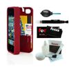 Red Case for iPhone 4/4S with built-in storage space + Accessory Kit