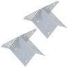 Arris Rail Bracket Fence Post Support Galvanised 100mm Panel Repair 2PK