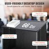 Podium Stand 47 in Hostess Stand with Rolling Wheels&Storage Shelve Black