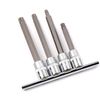 Koshihara K216 Insertion Angle, 0.5 inch (12.7 mm) Long Triple Square Bit Socket Set, Spline Bit Socket Set, 12 Square Bit Socket Set, Triple Square Bit Socket Set, Long, M8-9-10-12, 4-Piece Set,