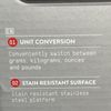 Control Kitchen Scale Compact Digital Portion Universal AC Adapter Included
