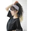 Brightlele cy73x-K-PK Gradient Ponytail, Long, Two-Tone Wave, Wig, One-Touch Extension