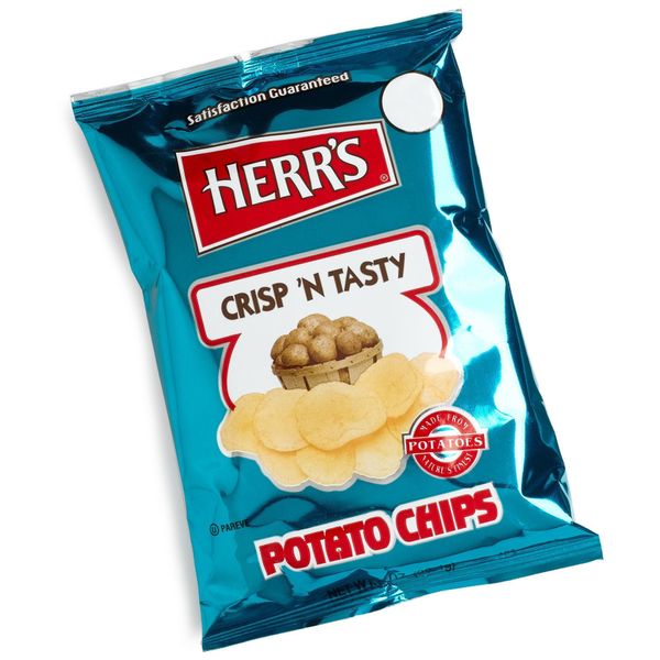 Herr's Potato Chips, Crisp 'n Tasty, 1-Ounce Bags (Pack of 42)