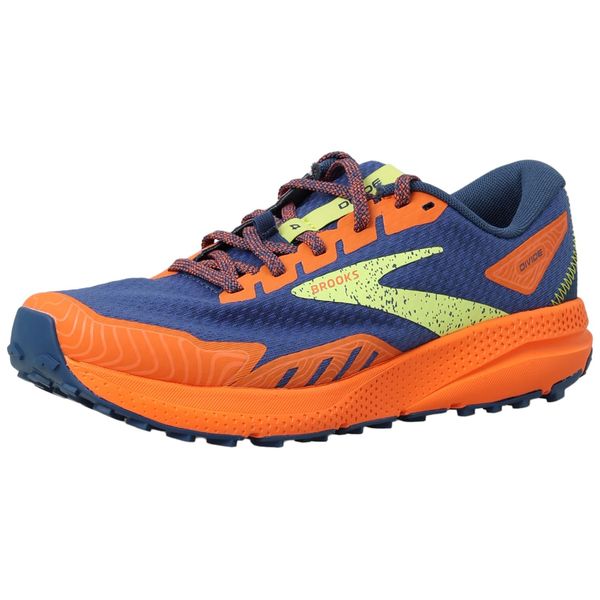 Brooks BMM 4053 Trail Running Shoes Sneakers Divide 4 Men's, navy / orange