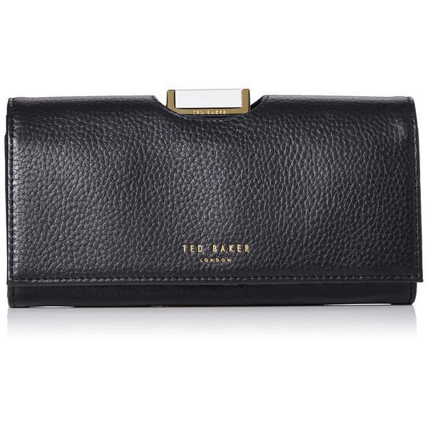 Ted Baker Women's BITA Travel Accessory-Bi-Fold Leather Wallet, Black, One Size