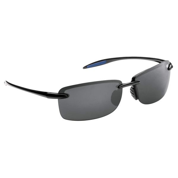 Flying Fisherman Cali Polarized Sunglasses For Fishing and Outdoor Sports, Gloss Black Frame, Smoke Lens