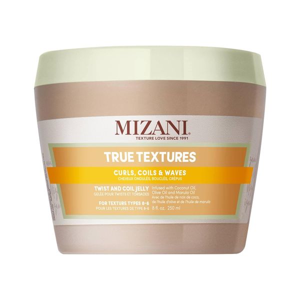 Mizani Twist And Coil Jelly, For Shaping and Styling Curls or Tight Coils, Formulated with Coconut, Olive and Marula Oils For Soft and Smooth Hair, True Textures, 250ml