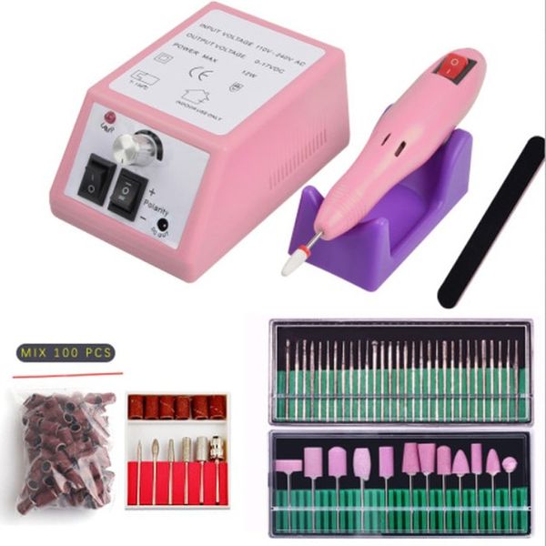 Nail Drill Nail Drill Machine Professional Manicure File Kit 20000rpm Acrylic Gel Nail Polishing Tool For Home & Beauty Salon