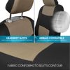 BDK PolyPro Seat Covers Full Set in Beige on Black – Front and Rear