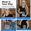 Zero Grid Neck Wallet w/RFID Blocking - Concealed Travel Pouch & Passport Holder (One Size, Ash)