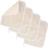 4Pcs Exfoliating Face Towels Soft Weave Bath Clothes Natural Exfoliating Scrub Clothes Body Wash Clothes Massage Bath Clothes for Women and Man, Milky