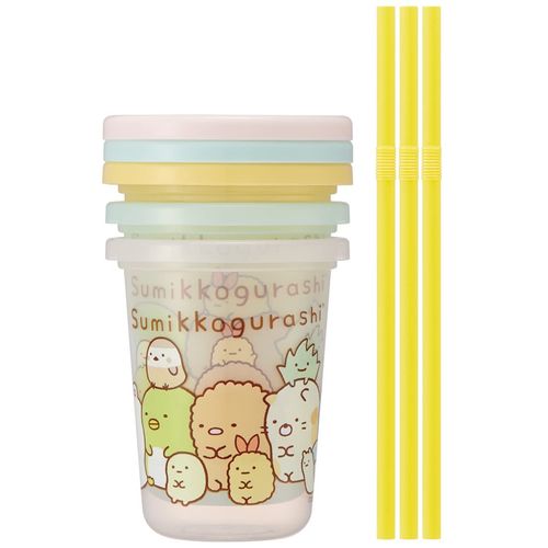 Skater SIH2ST-A Tumbler with Straw, 8.1 fl oz (230 ml), 3 Pieces, Sumikko Gurashi, Made in Japan