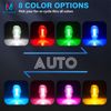 Wireless RGBW Strobe Light - 8 Pods 3-LEDs USB Rechargeable Anti-Collision Light