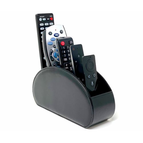Super and Social - Remote Control Holder/Storage Caddy, Desk Caddy Organiser | 5 Compartments Ideal For TV, Blu-ray, DVD, Media Streamer Remotes | Armchair Caddy and Sofa Organiser | Phone Holder