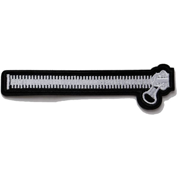 Patch Fastener, Iron On Chuck, Zipper, Embroidery Patch, Instruction Manual Included (Large)