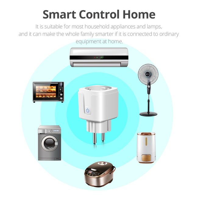 WiFi Smart Home Plug Socket With HomeKit Siri, Alexa And Google
