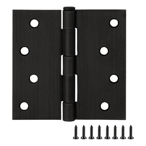 Design House 4" 3-Pack Square Corner Stainless Steel Door Hinge in Bronze