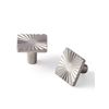 SORWDUERM 2 Pack Brushed Nickel Knobs Square Drawer Pulls Bathroom Dresser Handles Hardware Zinc Alloy