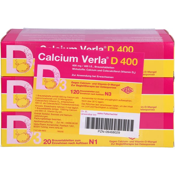 Calcium Verla D 400, Brausetabletten, 120 St BTA