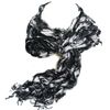 AMBER PARADISE Elegant Grey and Black Scarf, Beautiful Gift Packaging…