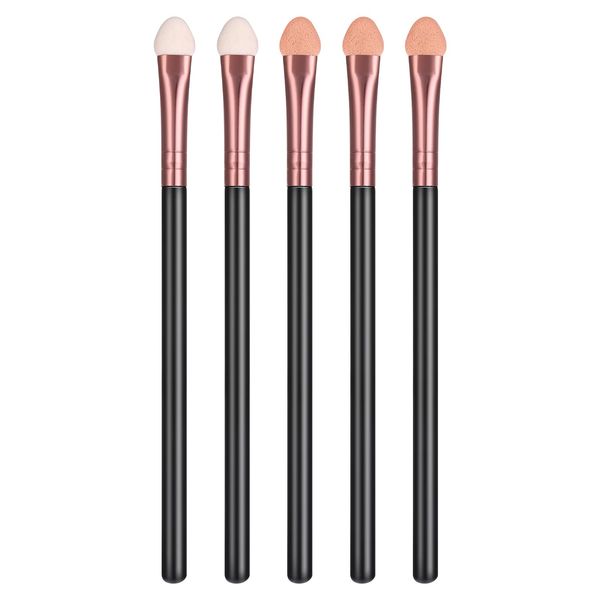 WLLHYF Make-up Pinsel Set Lidschatten Applikatoren Schwamm Lidschatten Pinsel Sets Wiederverwendbar Waschbar Professionelle Lidschatten Applikator Pinsel Set (Roségold, 5pcs)