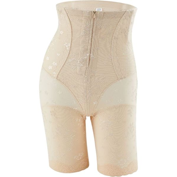 Plus Nao Girdle High Waist Long Girdle Shaping Pants Seamless Shapewear Women Foundation Lady, beige