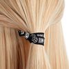 BLUE PANDA 50-Pack Volleyball Hair Ties for Girls, Accessories, Bracelets, Elastic Bands, Bulk Gifts for Team Featuring the Words "Bump - Set - Spike - Repeat" (3.35x0.6 in) black, white
