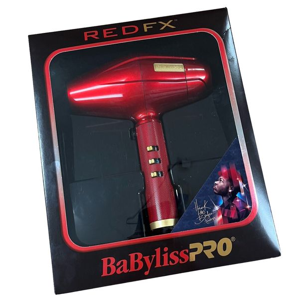 BaByliss PRO Hair Dryer Red FX High Performance Turbo 125 V NEW