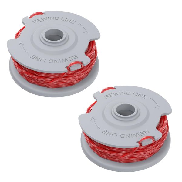 Strimmer Wire, 2 PCS Strimmer Spool Line Compatible with Flymo FLY021/513937190 Grass Cutter Trimmer Wire, 1.5mm Double Line Autofeed Spools Replacement for Contour XT, Mini/Multi Trim Grass Trimmer