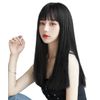 ORSUNCER Wig, Semi-Long, Black, Straight, Medium, Black Hair, Cross-Dressing, Wig, Patten Bangs, Small Face, Natural, Harajuku Style, Heat Resistant, Women's, Full Wig, Fashion