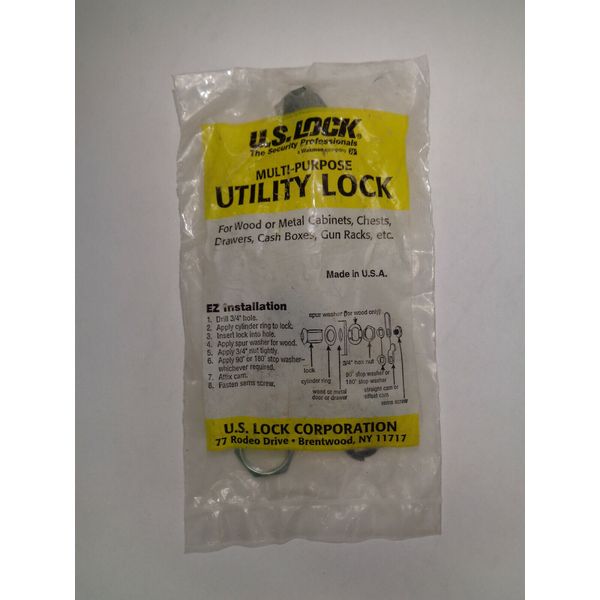 U.S. LOCK MULTI-PURPOSE UTILITY LOCK US1410FKA FILE CABINETS DESK DRAWERS NEW