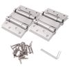 Hinge Double Open Spring Hinges Free Hinges Door Spring Hinges Auto Close Replacement Repair (Double Opening, 4")