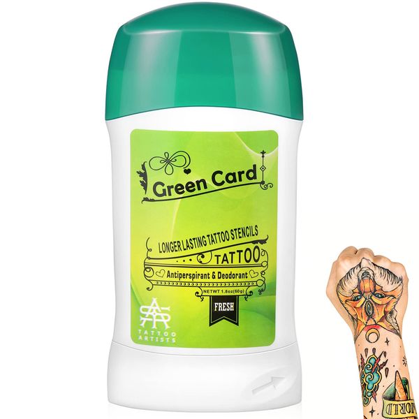 Healvian Tattoo Stencil Gel, Professional Tattoo Skin Solution, 51g Tattoo Transfer Cream Gel Green Soap Tattoo Transfer Soap for Tattoo Stencil Paper Safe Tattoo Supplies