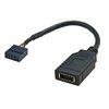 CY Single USB 3.1 Front Panel Socket Key-A Type-E to USB 2.0 9Pin 10Pin Mainboard Header Male Extension Cable