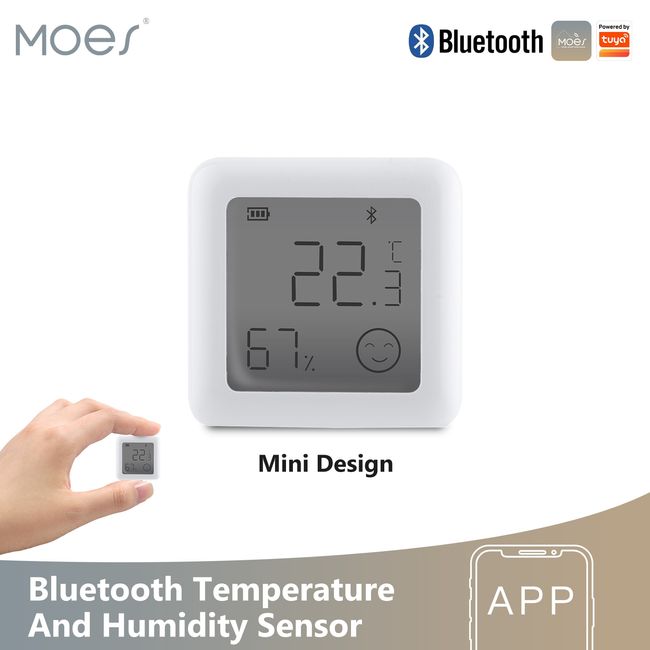 Tuya Zigbee Temperature Humidity Sensor For Smart Home Hygrometer  Thermometer Mini With Cell Battery CR2032 via APP Smart Life Remote Monitor  Work with Alexa Google Assistant